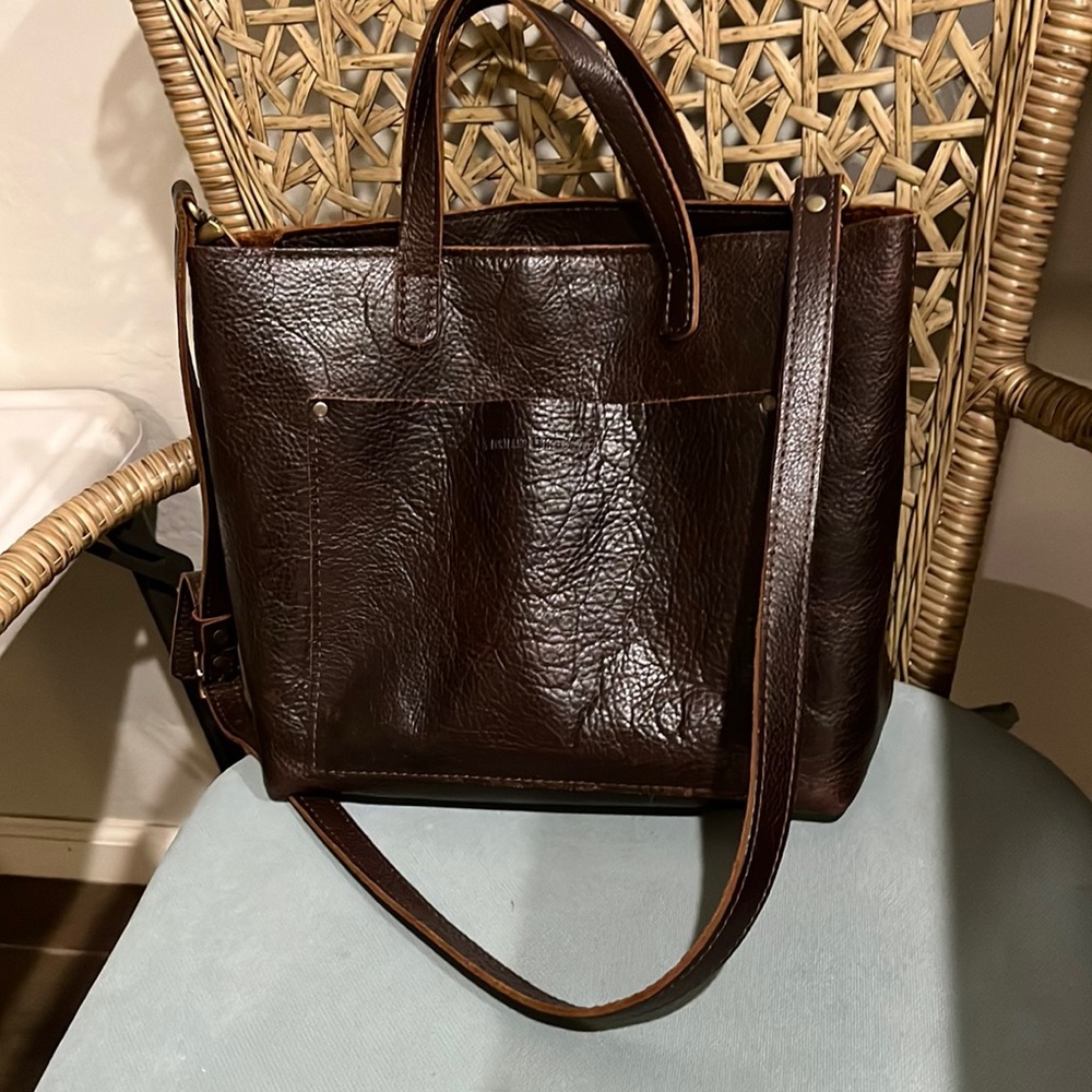 Portland leather Co. crossbody tote